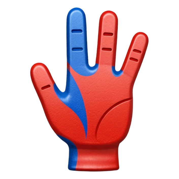 foam finger american football blue (#00A3E0) and red (#F9423A) sticker