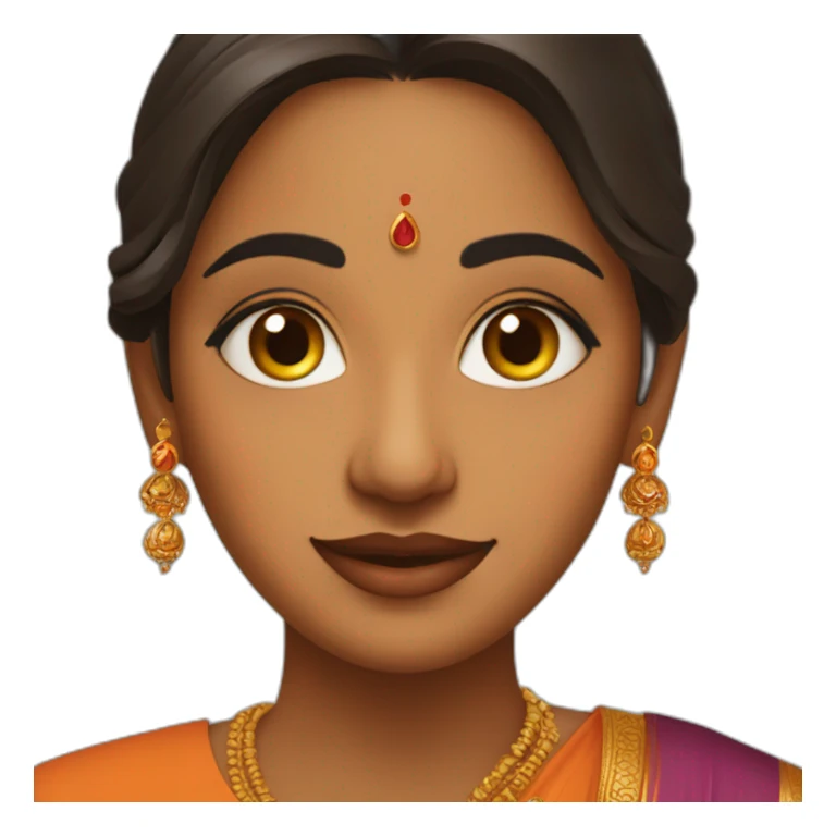 Maharashtrian women with Nath sticker