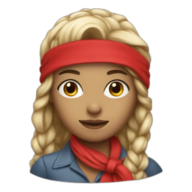 Strong working woman with red bandana sticker