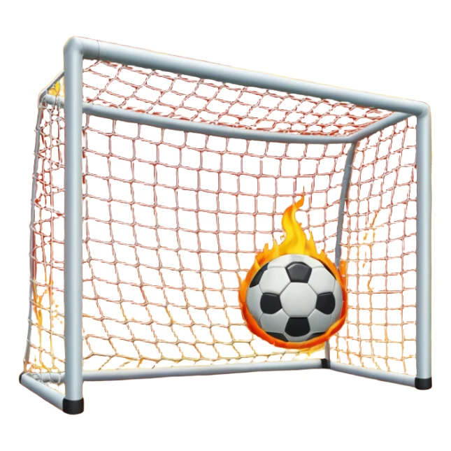 soccer goal in a fiery underworld sticker