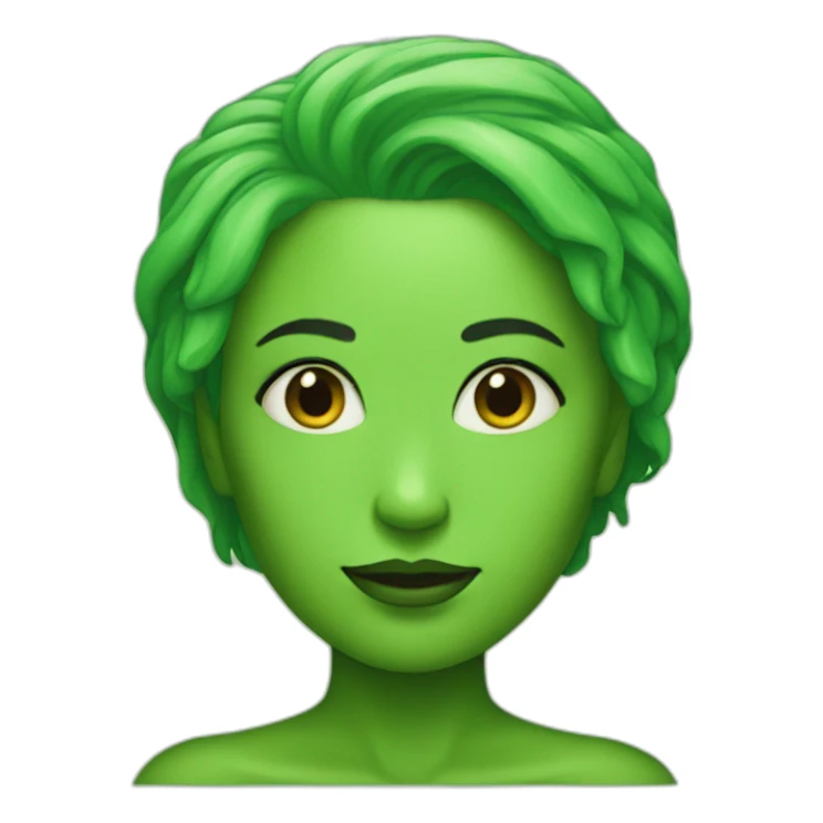 green skinned woman sticker