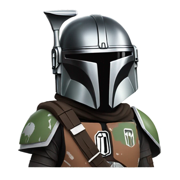 the mandalorian with grogu emoji  sticker