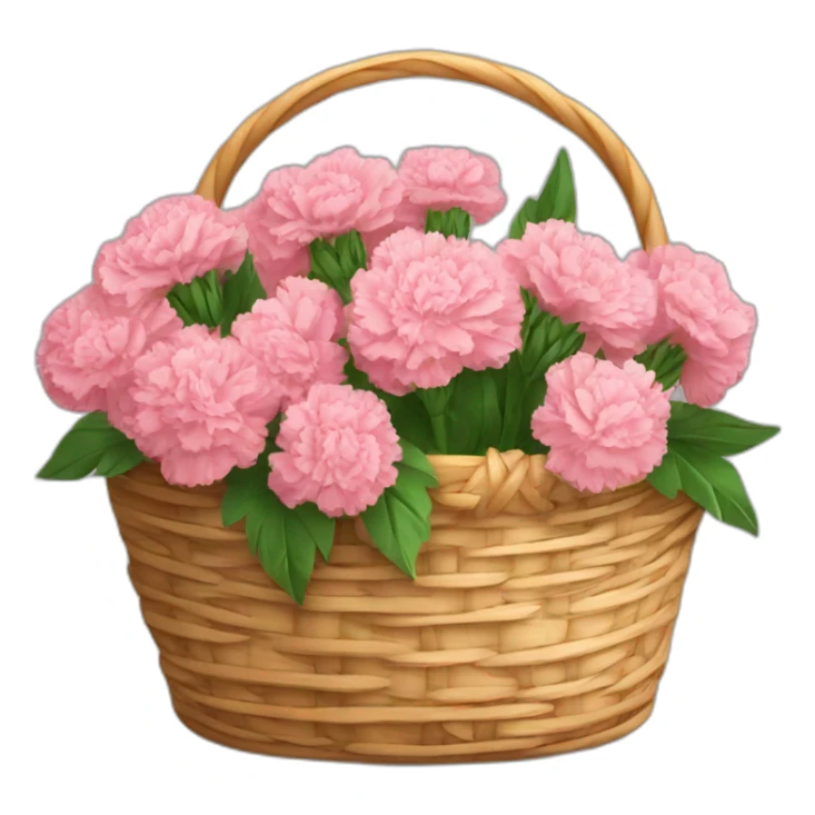 basket of carnations flowers sticker