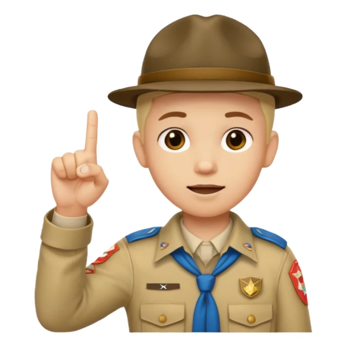 main scouts avec TROIS doigts du milieu levés   sticker