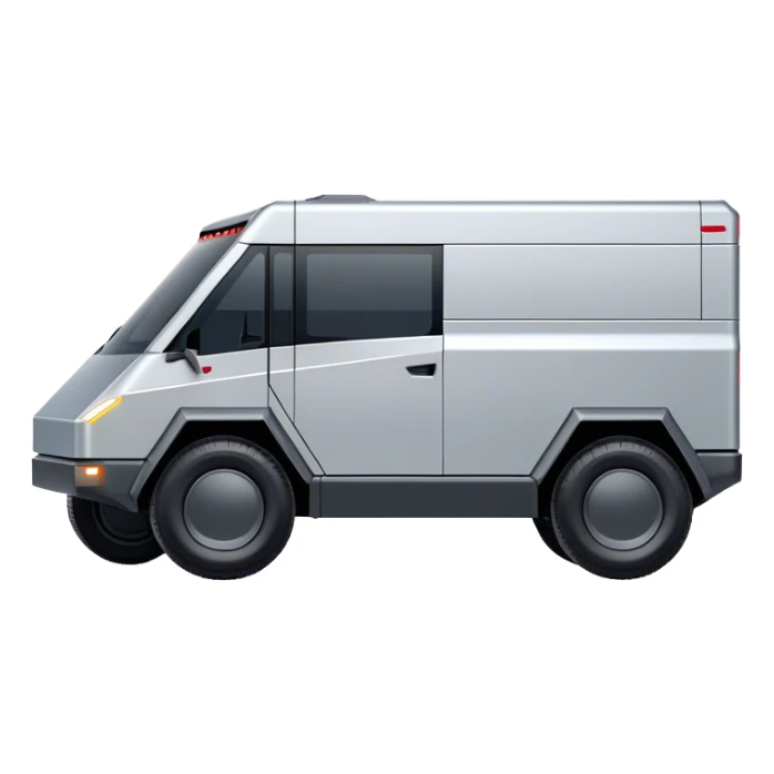 Tesla Cybertruck - Tesla (Model Year: 2022) (Iconic colour: Silver) sticker