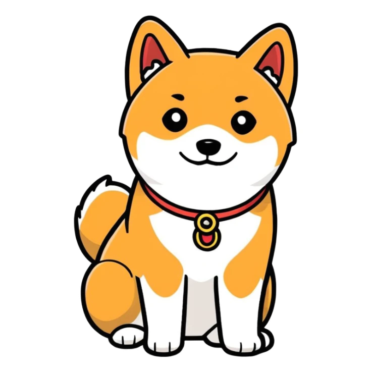 Shiba inu  cartoon  sticker
