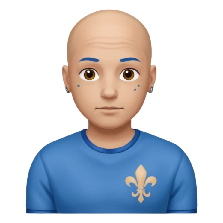 Sujeto pelon vestido de azul tatuado sticker