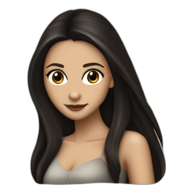 Elena gilbert vampire diares with  long hair by Nina dobrev sticker
