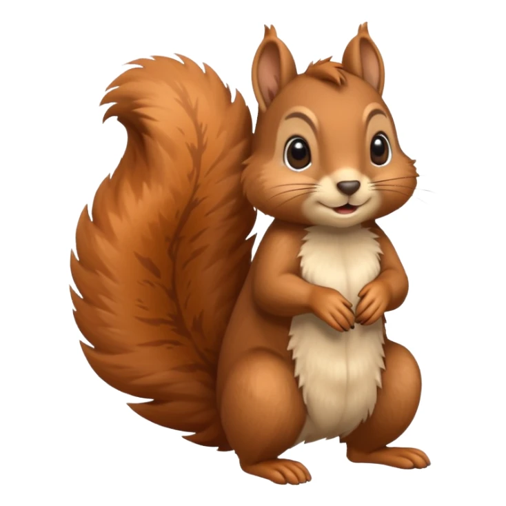 Cute squarrel full body with legs and all sticker