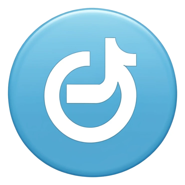 A sky-blue circle and a ☑️ With a Verified type tiktok checker symbol sticker