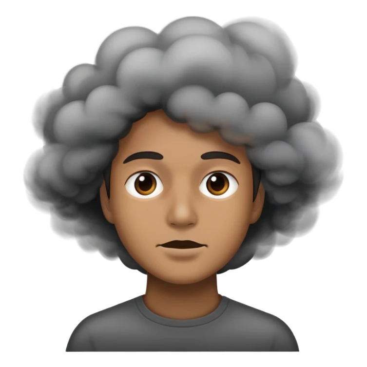 A dark mysterious body behind the thike smoke with his dark face is visible mre than the smoke sticker