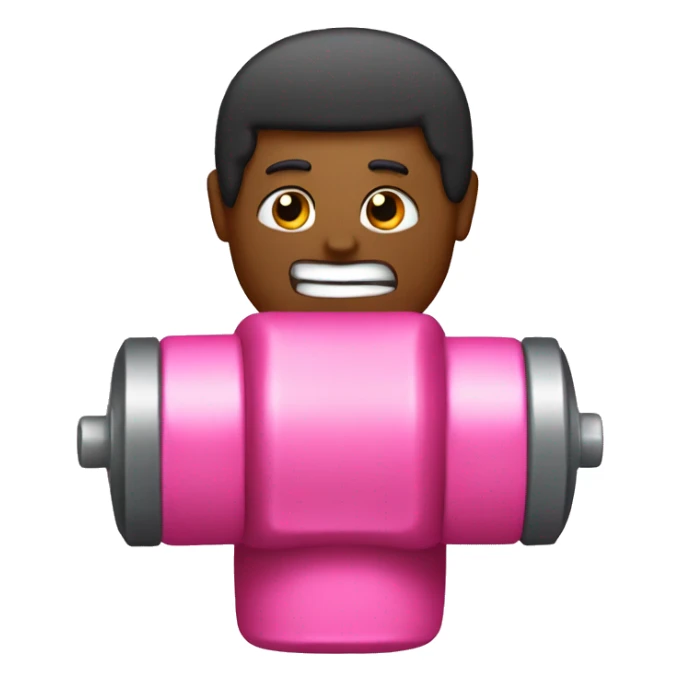 Pink dumbbel  sticker