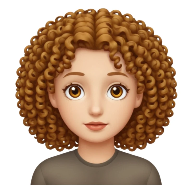 Fair skin curly hair Hazel eye sticker