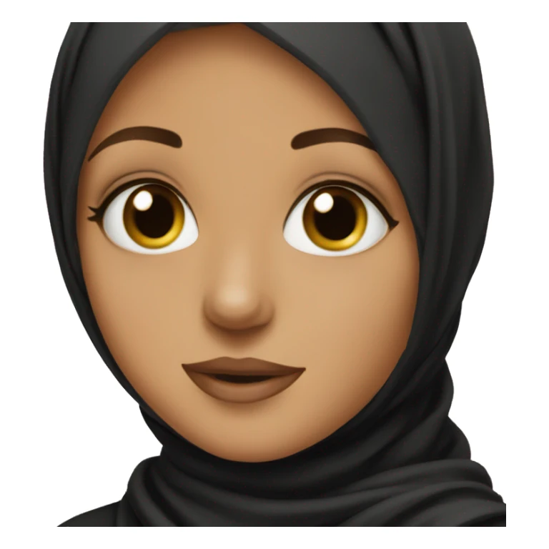 Pretty girl wearing black hijab  sticker