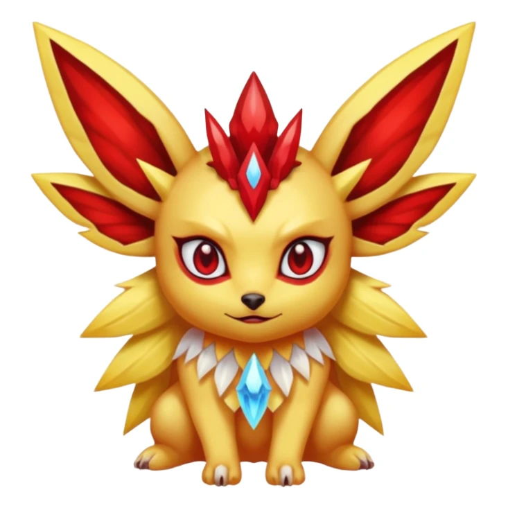 Red Translucent Scary Fairy-Jolteon-goddess sticker