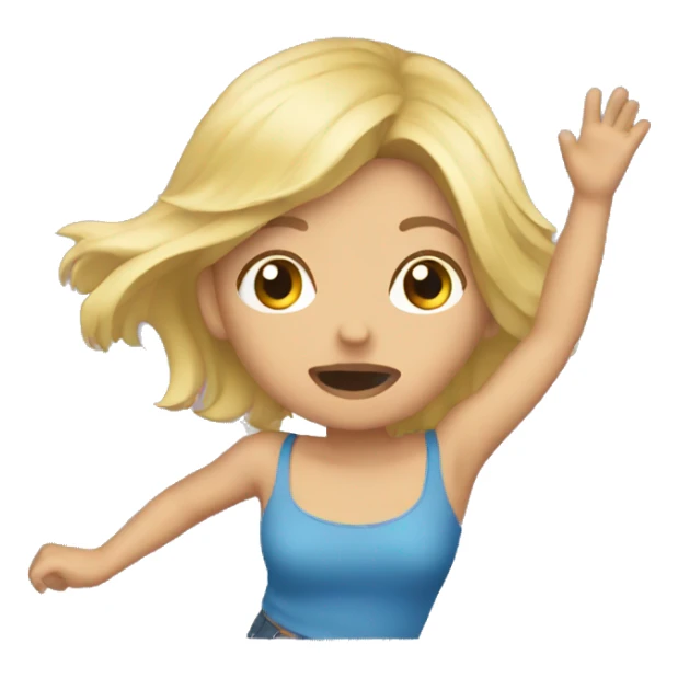 Falling blonde sticker