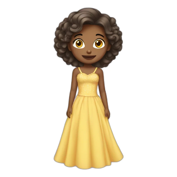 Girl in a prom dress  sticker