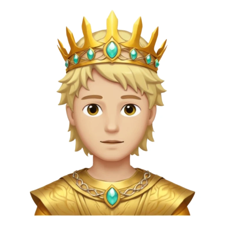 Sun Prince – sun circlet + gold tunic,Golden Princes. sticker