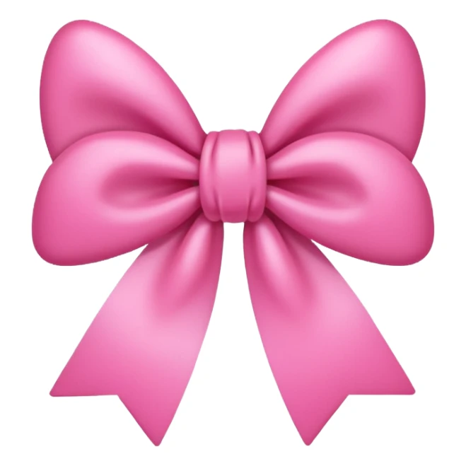 cute pink emoji of a bow sticker