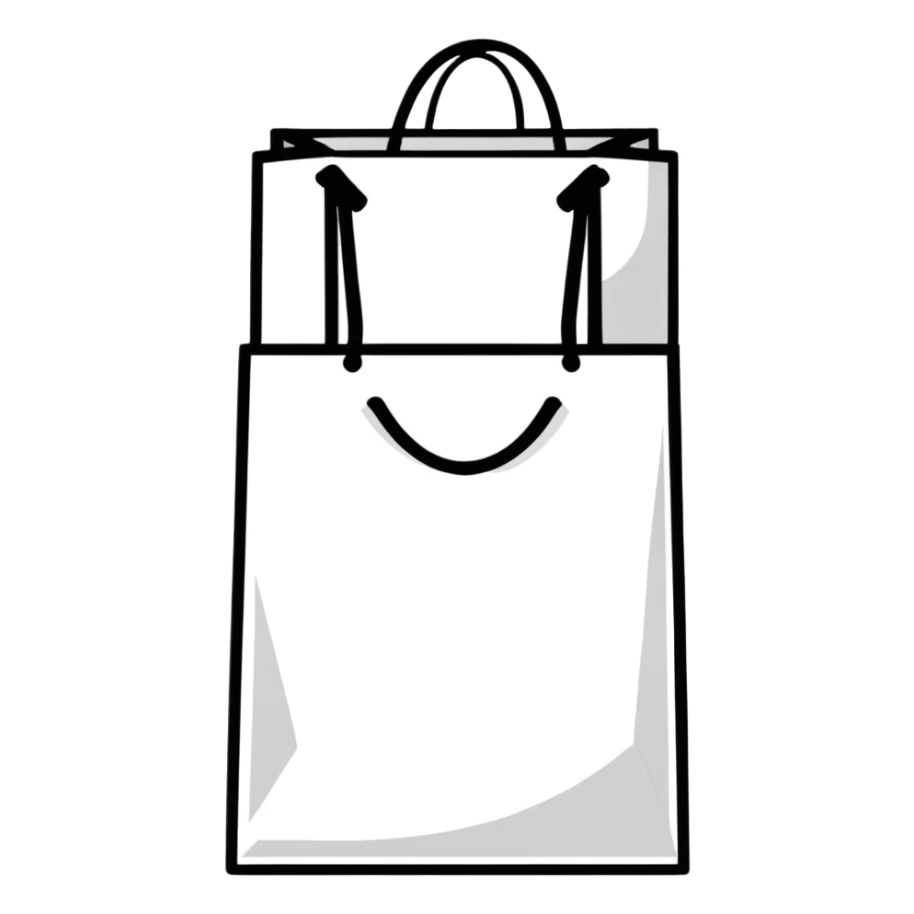 online shopping app with bag and smartphone sticker