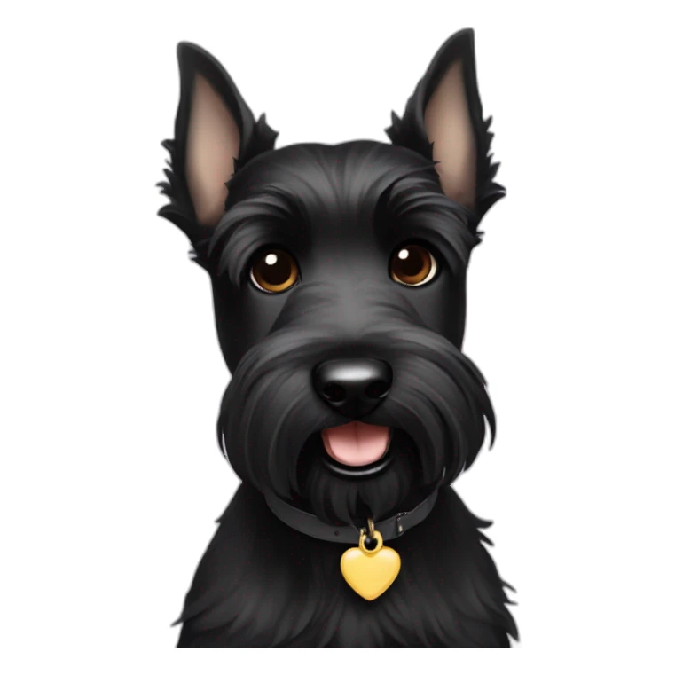 Puppy Scottish terrier black eyes black sticker