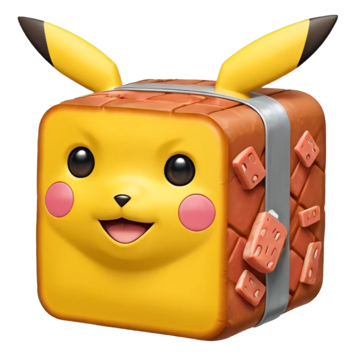 piccachu made of spam mest sticker