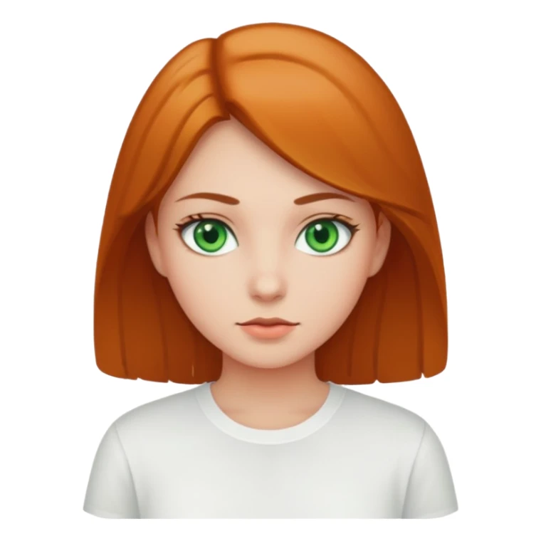 green eyed, white shirt girl sticker
