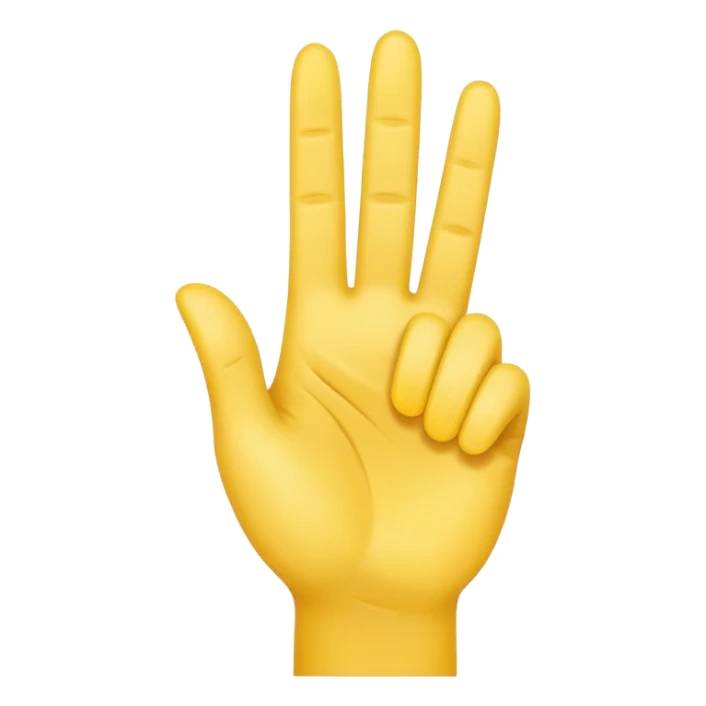 raised hand (stop gesture) but only the index finger pointing up, other fingers closed yellow emoji style  sticker
