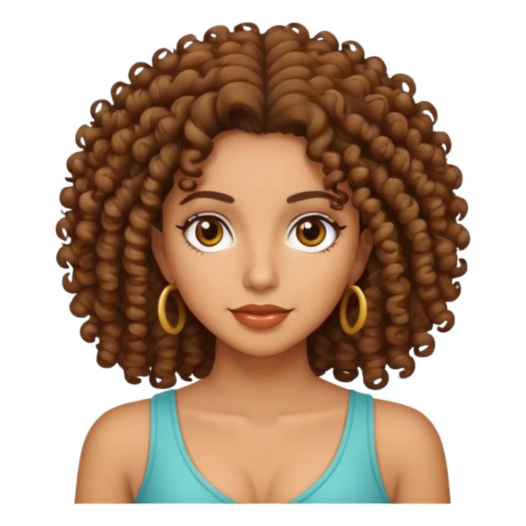 Latina with curly hair sticker