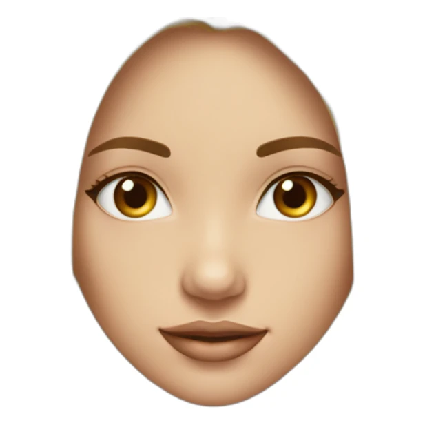 Fille blonde cheveux long lisse yeux marrons  sticker