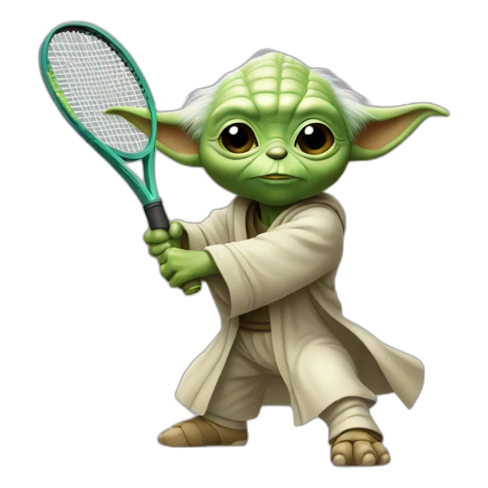 Yoda qui joue au tennis sticker