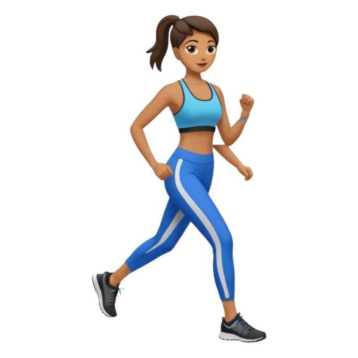 women walking full body workout clothes sticker