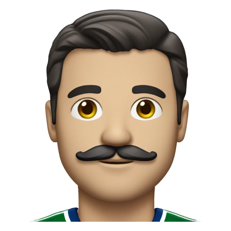 handsome brunette vancouver Canucks fan with moustache  sticker