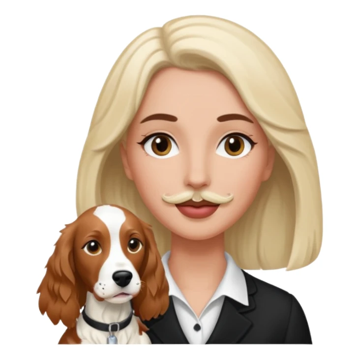 Setter anglais blanc à tache noir une femme sticker