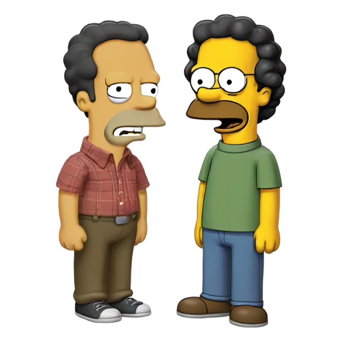 homer simpson and ned flanders combined sticker