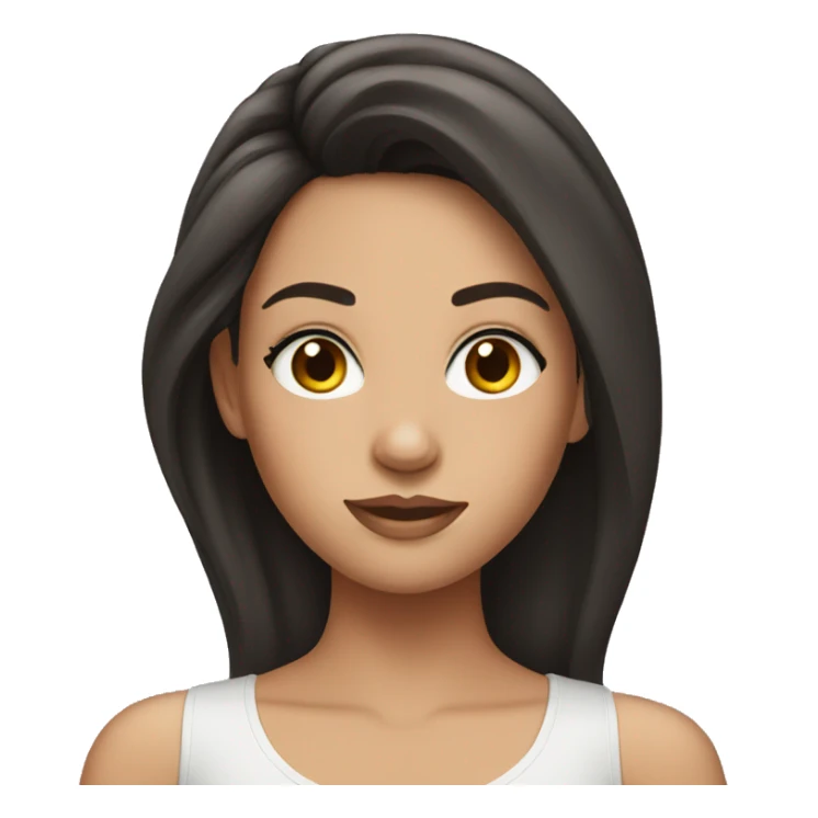 brunette girl with eyelashes  sticker