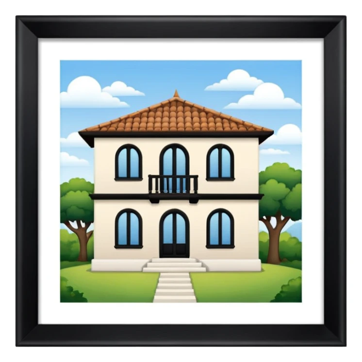 casa blanca que sea mas simple  sticker