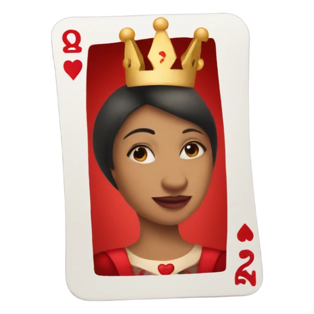 Queen of hearts card  sticker