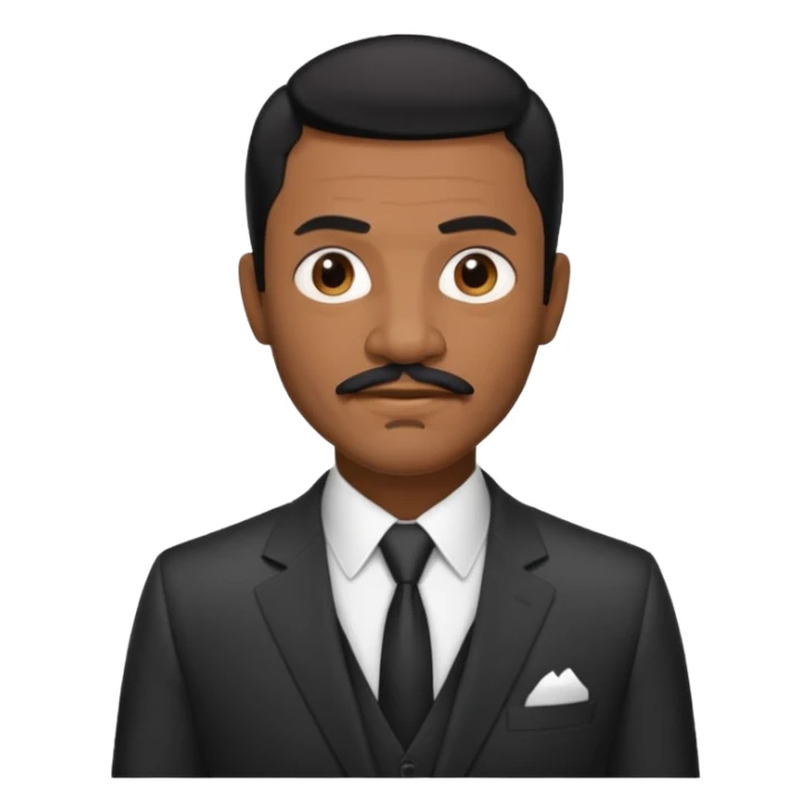 Keith Sweat black hair and mustache sticker