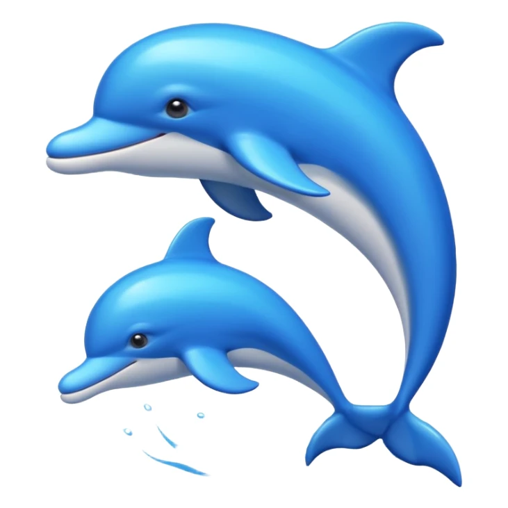 emoji style photo frame shaped like a dolphin sticker