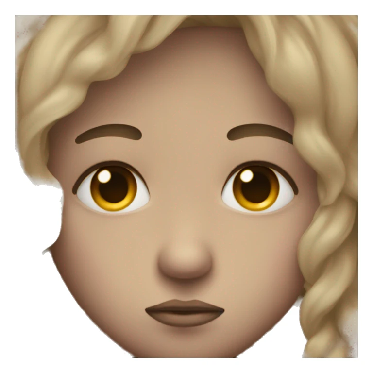 Emoji with teary eyes and subtle frown/pout sticker