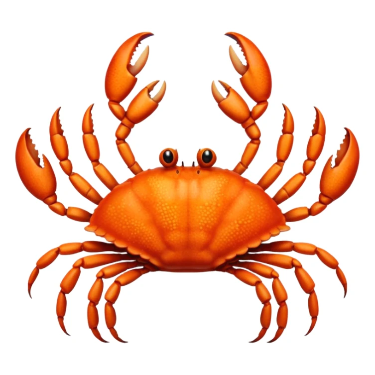 A crab with a total of eight legs sticker