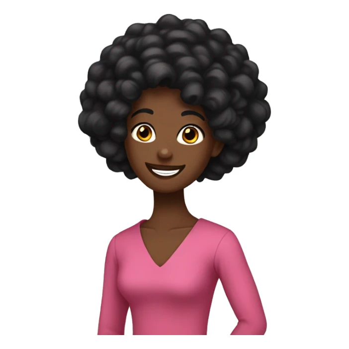 cuerpo completo cabello negro parado y barbijo, feliz sticker