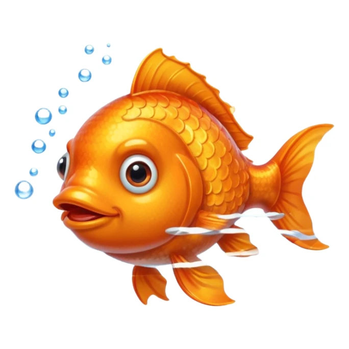 Firefighter goldfish with mustache sticker
