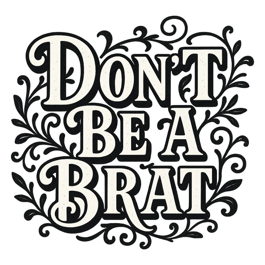 Enhance the text to make it pop for Discord by adding a bold white outline, a subtle dark drop shadow, and increasing contrast for readability at small sizes and on dark backgrounds. Keep the transparent background. sticker