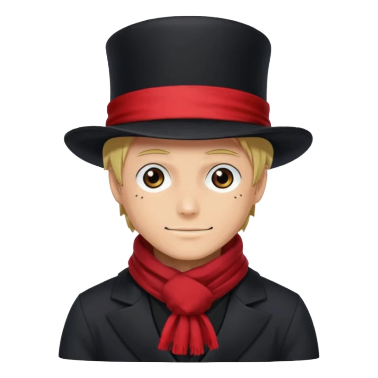 Sabo l'empereur des flammes avec un chapeau haut-de-forme noir  de one piece sticker