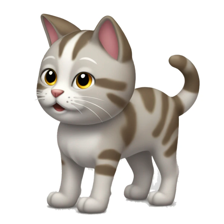 gato haciendo sus necesidades sticker