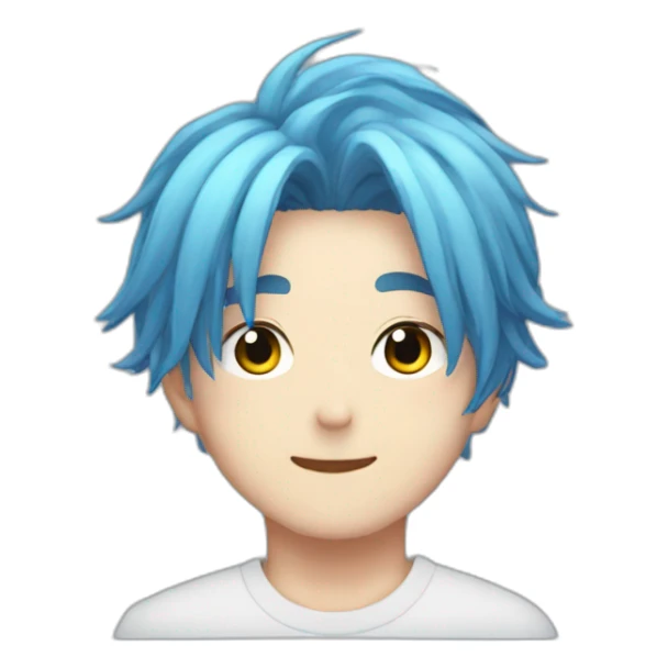 Felix from stray kids blue hair sticker