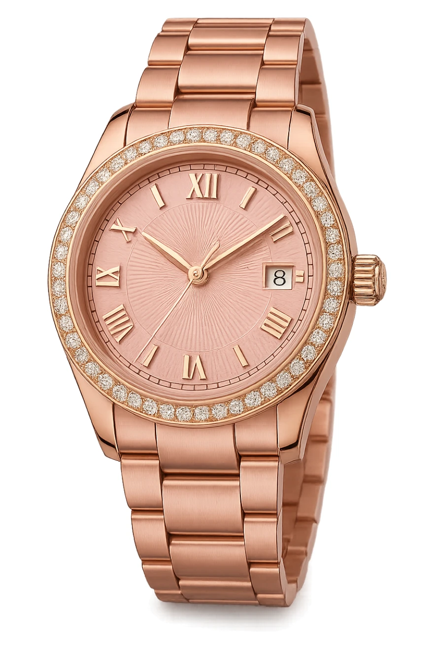 pink luxury watch sticker
