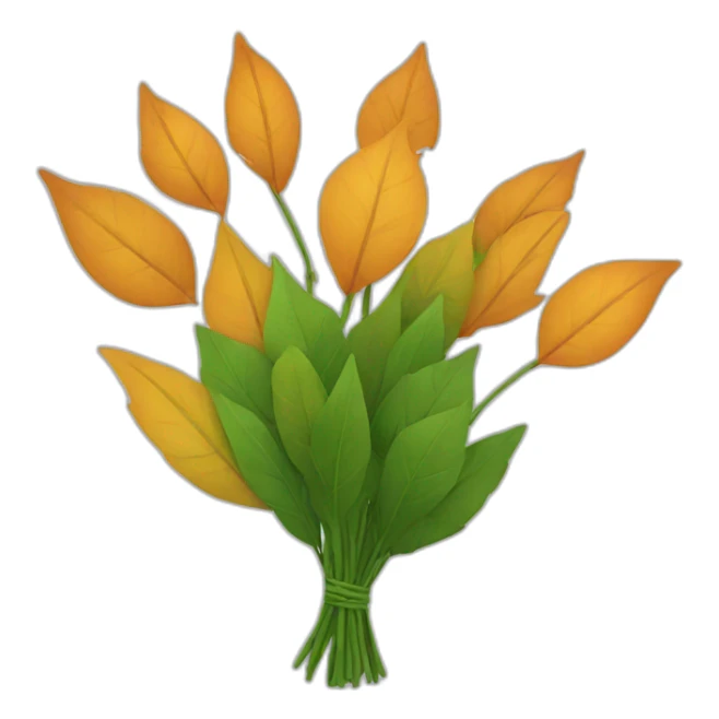A bouquet of leaves sticker